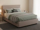 Letto piazza e mezza Anissa, adatto per materasso Cm 120x200, Tortora