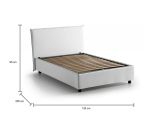 Letto piazza e mezza Anyta, adatto per materasso Cm 120x190, Bianco