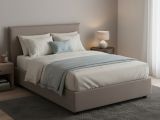 Letto piazza e mezza Anyta, adatto per materasso Cm 120x190, Tortora