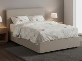 Letto piazza e mezza April, adatto per materasso Cm 120x200, Tortora