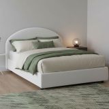 Letto piazza e mezza Aquanette, adatto per materasso Cm 120x190, Bianco