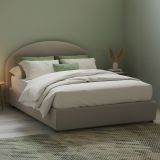 Letto piazza e mezza Aquanette, adatto per materasso Cm 120x190, Tortora