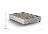 Letto piazza e mezza Ariba, adatto per materasso Cm 120x190, Bianco