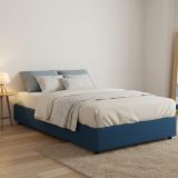 Letto piazza e mezza Ariba, adatto per materasso Cm 120x190, Blu