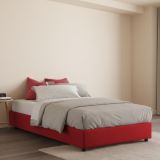 Letto piazza e mezza Ariba, adatto per materasso Cm 120x190, Rosso