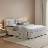 Letto piazza e mezza Arieta, con materasso Cm 120x190 incluso, Bianco