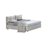 Letto piazza e mezza Arieta, con materasso Cm 120x190 incluso, Bianco