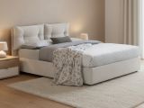 Letto piazza e mezza Arieta, con materasso Cm 120x190 incluso, Bianco