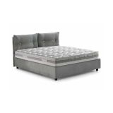 Letto piazza e mezza Arieta, con materasso Cm 120x190 incluso, Grigio