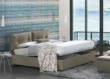 Letto piazza e mezza Arieta, con materasso Cm 120x190 incluso, Tortora