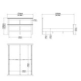 Letto piazza e mezza Armungia, 172x213 h110 cm, Bianco