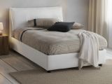 Letto piazza e mezza Arnaldo, adatto per materasso Cm 120x200, Bianco