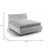 Letto piazza e mezza Arpaise, con materasso Cm 120x190 incluso, Bianco