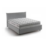 Letto piazza e mezza Arpaise, con materasso Cm 120x190 incluso, Grigio