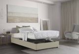 Letto piazza e mezza Asid, adatto per materasso Cm 120x190, Beige