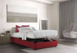 Letto piazza e mezza Asid, adatto per materasso Cm 120x190, Rosso