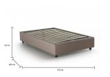 Letto piazza e mezza Asid, adatto per materasso Cm 120x190, Tortora