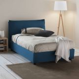 Letto piazza e mezza Asso, adatto per materasso Cm 120x190, Blu