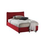 Letto piazza e mezza Asso, adatto per materasso Cm 120x190, Rosso