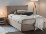 Letto piazza e mezza Asso, adatto per materasso Cm 120x190, Tortora
