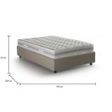 Letto piazza e mezza Atar, con materasso Cm 120x190 incluso, Tortora
