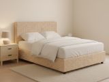 Letto Piazza e Mezza Beige Sfoderabile Contenitore, Dimensione Materasso 120x200 cm - Codevigo