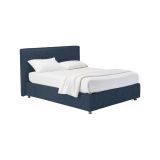 Letto Piazza e Mezza blu Sfoderabile Contenitore, Dimensione Materasso 120x190 cm - Medolago