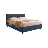 Letto Piazza e Mezza blu Sfoderabile Contenitore, Dimensione Materasso 120x200 cm - Concesio
