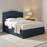 Letto Piazza e Mezza blu Sfoderabile Contenitore, Dimensione Materasso 120x200 cm - Pogno