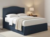 Letto Piazza e Mezza blu Sfoderabile Contenitore, Dimensione Materasso 120x200 cm - Pogno