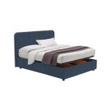 Letto Piazza e Mezza blu Sfoderabile Contenitore, Dimensione Materasso 120x200 cm - Rezzago