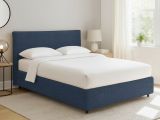 Letto Piazza e Mezza blu Sfoderabile Contenitore, Dimensione Materasso 120x200 cm - Silandro