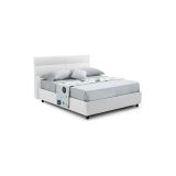 Letto piazza e mezza Briona, Adatto a materasso Cm 120x200, Bianco
