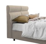 Letto piazza e mezza Briona, Adatto a materasso Cm 120x200, Tortora
