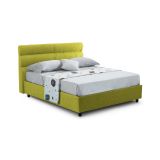 Letto piazza e mezza Briona, Adatto a materasso Cm 120x200, Verde