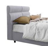 Letto piazza e mezza Briosco, Con materasso Cm 120x190 incluso, Grigio