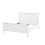 Letto piazza e mezza Christelle, Sommier per camera da letto, Giroletto per stanza, Struttura porta materasso, 172x213 h110 cm, Bianco