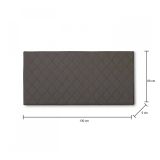 Letto piazza e mezza Cleo, Testata in ecopelle a muro, 100% Made in Italy, adatta a letto da una piazza e mezza, Cm 130x60, Tortora