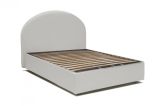 Letto piazza e mezza Colomba, Letto contenitore con rivestimento in ecopelle, 100% Made in Italy, Apertura frontale, con materasso Cm 120x190 incluso, Bianco