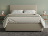Letto piazza e mezza Dacem, con materasso Cm 120x190 incluso, Tortora