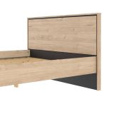 Letto piazza e mezza Elida, 206x153 h91 cm, Rovere