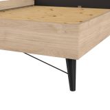 Letto piazza e mezza Elida, 206x153 h91 cm, Rovere