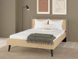 Letto piazza e mezza Elida, 206x153 h91 cm, Rovere