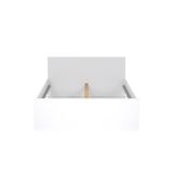 Letto piazza e mezza Elodie, Sommier per camera da letto, Giroletto per stanza, Struttura porta materasso, 146x207 h80 cm, Bianco