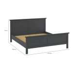 Letto piazza e mezza Faxai, 179x211 h110 cm, Grigio