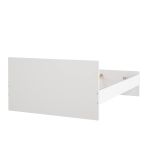 Letto piazza e mezza Geraldine, Sommier per camera da letto, Giroletto per stanza, Struttura porta materasso, 197x146 h80 cm, Bianco