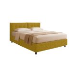 Letto Piazza e Mezza Giallo Ocra Sfoderabile Contenitore, Dimensione Materasso 120x200 cm - Concesio