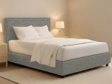 Letto Piazza e Mezza Grigio Cenere Sfoderabile Contenitore, Dimensione Materasso 120x190 cm - Medolago