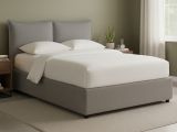 Letto Piazza e Mezza Grigio Cenere Sfoderabile Contenitore, Dimensione Materasso 120x190 cm - Rabbi