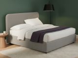 Letto Piazza e Mezza Grigio Cenere Sfoderabile Contenitore, Dimensione Materasso 120x190 cm - Rodero